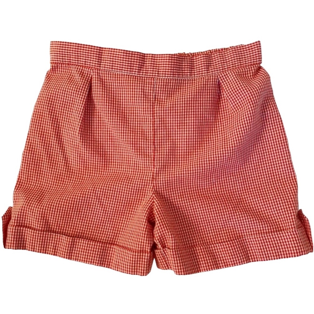 VIVE LA FETE GIRLS RED CHECK SHORT SIZE 4.